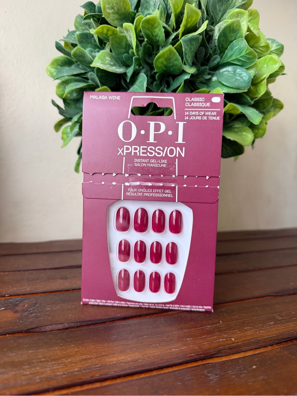 OPI Malaga Wine xPRESS/ON Press-On Nails - Burgundy Red Set